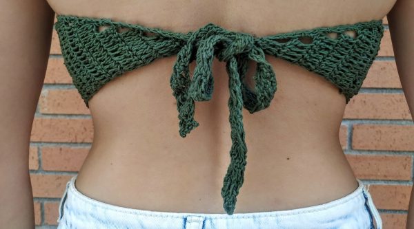 Top Croche Verde espalda